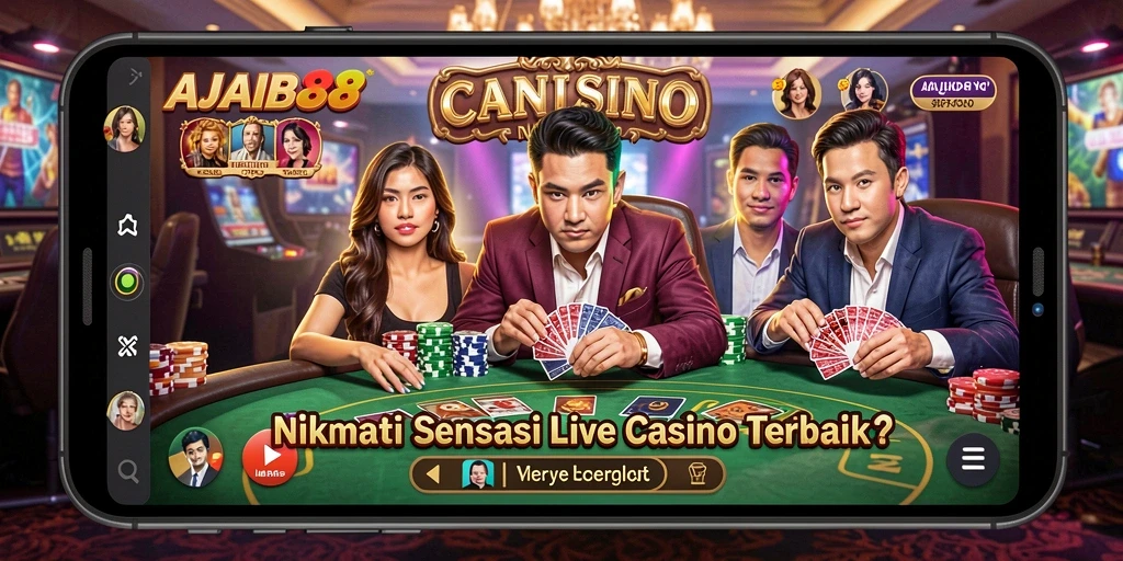 Tampilan menarik dari gameplay Live Casino AJAIB88.
