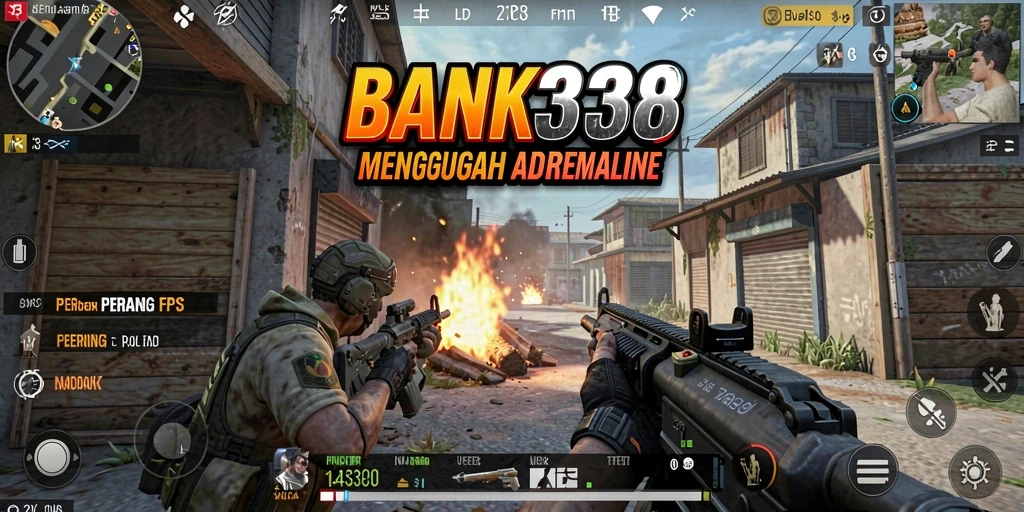 Menampilkan aksi intens dalam game FPS BANK338.