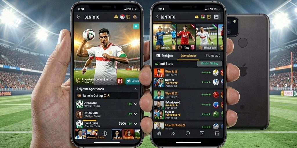 Screenshot DENTOTO menampilkan fitur taruhan olahraga yang menarik.