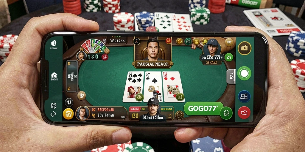Tampilan gameplay poker yang seru dan interaktif di GOGO77.