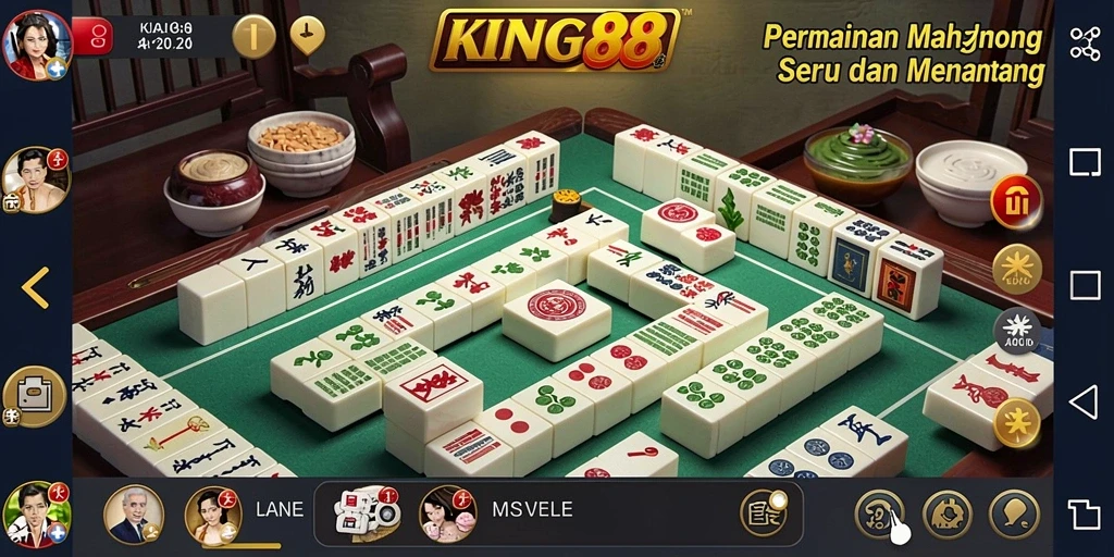 Tampilan gameplay KING88 dengan grafis tile Mahjong yang menarik.
