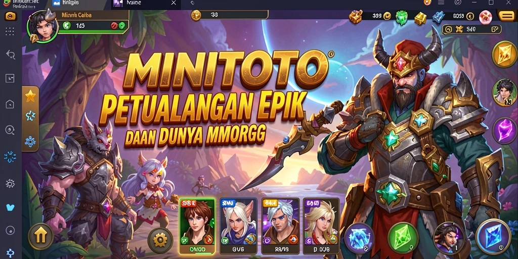 Tampilan gameplay epik dalam dunia petualangan MMORPG.