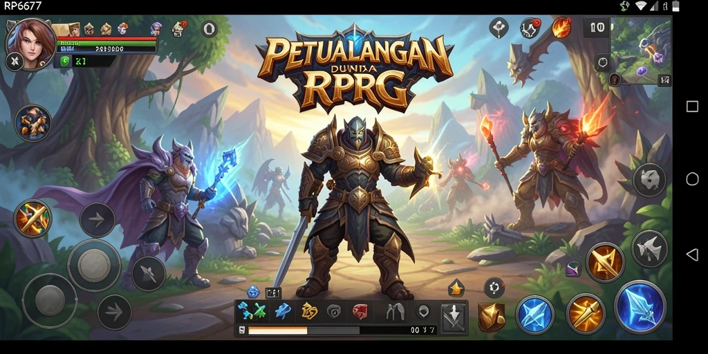Tampilan gameplay yang memukau dalam RP6677 dengan petualangan seru.